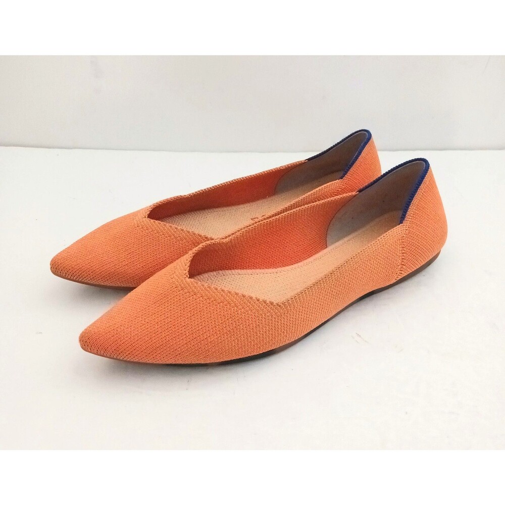Rothys The Point Flats Persimmon Orange ( Retired Color) Sz 7